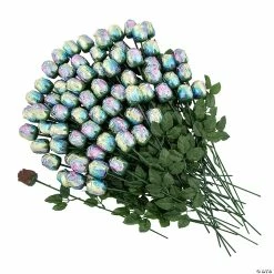Best deal ✨ Bulk Iridescent Foil-Wrapped Chocolate Roses - 72 Pc. ⭐