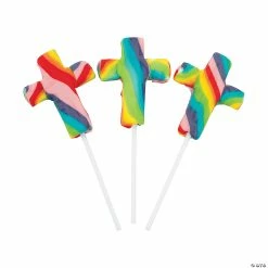 Wholesale 😀 Cross-Shaped Swirl Lollipops - 12 Pc. 🧨