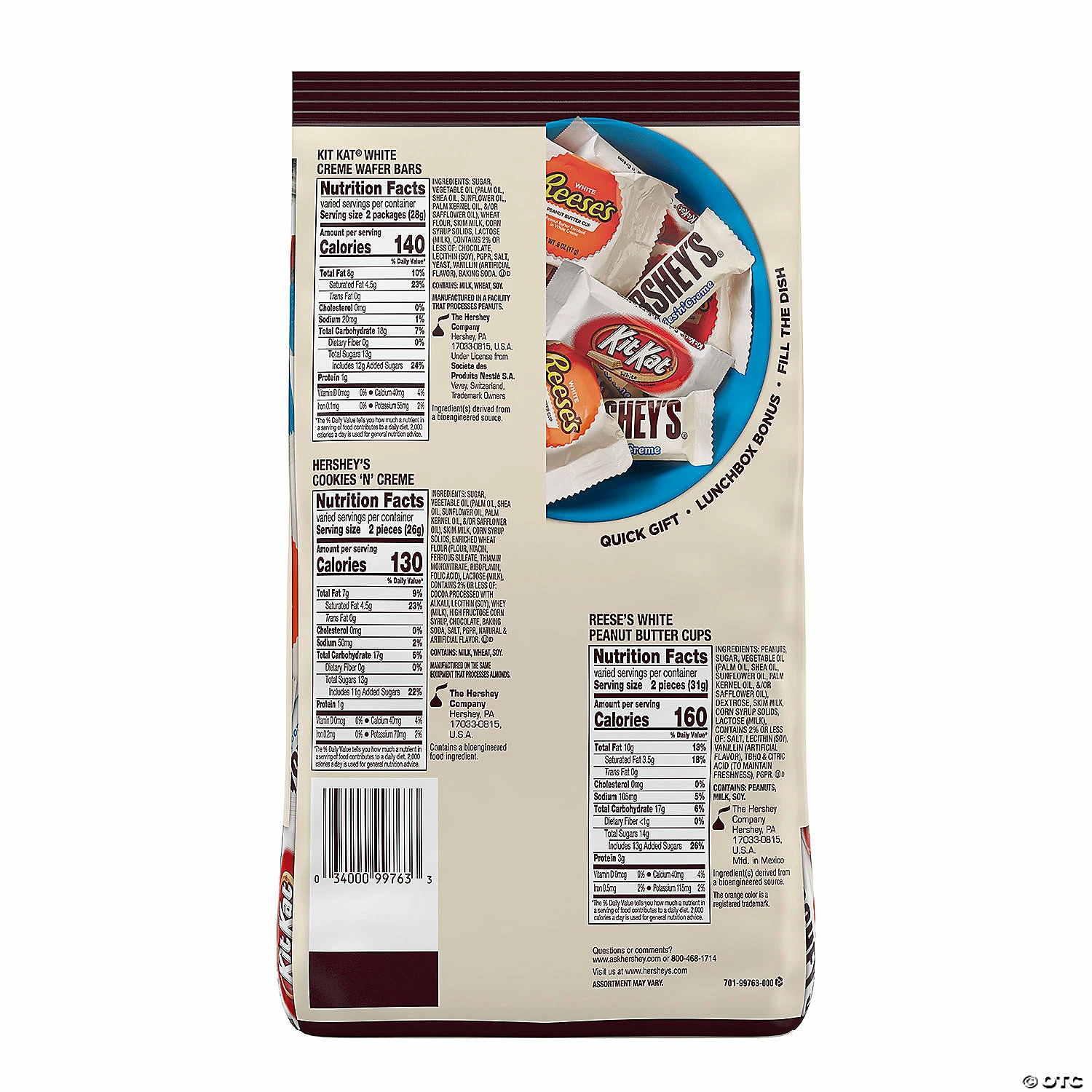 Cheapest ๐คฉ Hershey All Time Greats White Snack Size Assortment - 31.6oz bag ๐ 3 Cheapest ๐คฉ Hershey All Time Greats White Snack Size Assortment - 31.6oz bag ๐ - Image 3