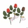 Best Pirce ⌛ Mini Red Foil-Wrapped Roses Chocolate 🍬 Candy - 12 Pc. ✔️