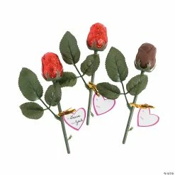 Best Pirce ⌛ Mini Red Foil-Wrapped Roses Chocolate 🍬 Candy - 12 Pc. ✔️