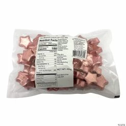 Discount 🎁 Foil-Wrapped Chocolate Stars - 57 Pc. ⭐ -Easter Candy & Chocolate Store pink foil wrapped chocolate stars 57 pc 14145416 a02