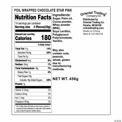 Discount 🎁 Foil-Wrapped Chocolate Stars - 57 Pc. ⭐ -Easter Candy & Chocolate Store pink foil wrapped chocolate stars 57 pc 14145416 a05