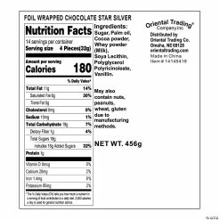 Outlet ๐ Foil-Wrapped Chocolate Stars - 57 Pc. ๐ 7 Outlet ๐ Foil-Wrapped Chocolate Stars - 57 Pc. ๐ -Easter Candy & Chocolate Store silver foil wrapped chocolate stars 57 pc 14145418 a05